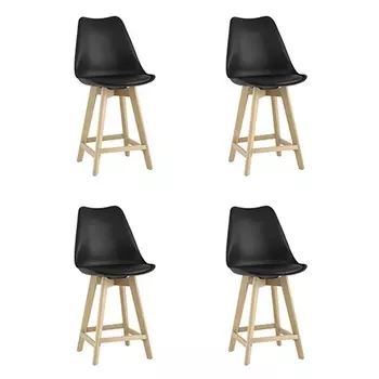Стул полубарный Frankfurt, черный 4 шт Stool Group арт.УТ000038486
