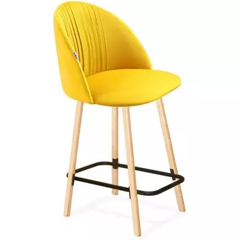 Стул полубарный имперский желтый/прозр. лак/черный муар Sheffilton SHT-ST35-1/S94-1 9084545401