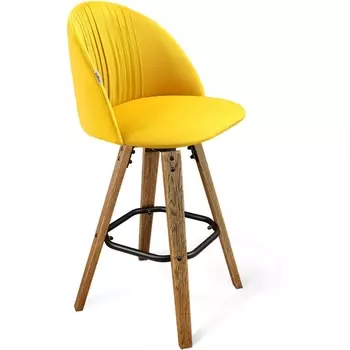 Стул полубарный имперский жёлтый/браш коричневый/чёрн.муар Sheffilton SHT-ST35-1/S93 9913708501