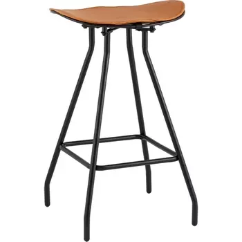 Стул полубарный Jerry черный с коричневой подушкой Stool Group арт.УТ000039718