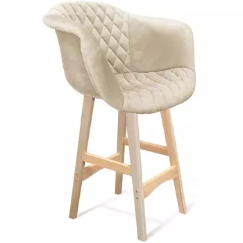 Стул полубарный кремовый/прозрачный лак Sheffilton SHT-ST31-C2/S65-1 8998432203