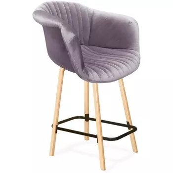 Стул полубарный ледяная лаванда/прозр. лак/черный муар Sheffilton SHT-ST31-С1/S94-1 6293387601