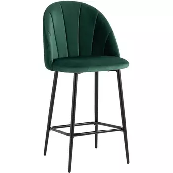 Стул полубарный Логан велюр зелёный (Stool Group)