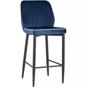 Стул полубарный Stool Group Лоренс велюр синий УТ000008856