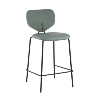 Стул полубарный Masey зеленый со светло-зеленой экокожей Stool Group арт.УТ000039584