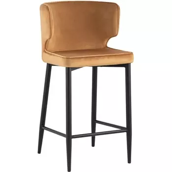 Стул полубарный Матео велюр терракотовый (Stool Group)