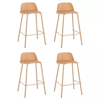 Стул полубарный Mist желтый 4 шт Stool Group арт.УТ000038438