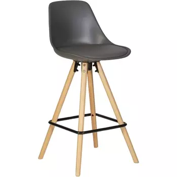 Стул полубарный RONNI (ножки светлый бук, тёмно-серый (GR-04)) Dobrin 759APP-1-LMZL RONNI, цвет сиденья (GR-04), основания бук