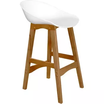 Стул полубарный Sheffilton SHT-ST19/S65-1 белый/светлый орех