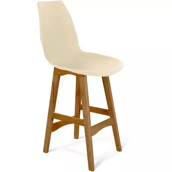 Стул полубарный Sheffilton SHT-ST29/S65-1 бежевый/светлый орех