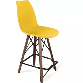 Стул полубарный Sheffilton SHT-ST29/S80-1 желтый/темный орех/черный