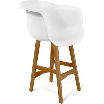 Стул полубарный Sheffilton SHT-ST31/S65-1 белый/светлый орех