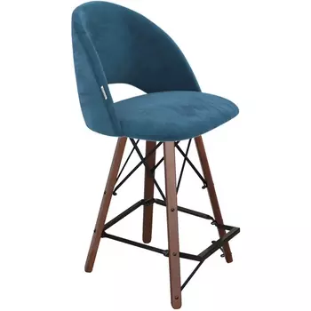 Стул полубарный Sheffilton SHT-ST34/S80-1 тихий океан/темный орех/черный