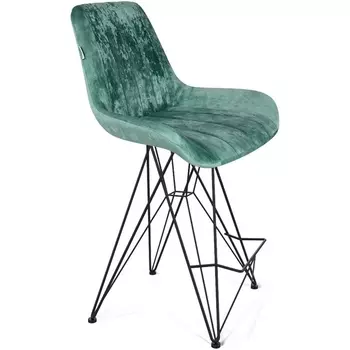 Стул полубарный Sheffilton SHT-ST37/S66-1 зеленый чай/черный муар от фабрики Sheffilton