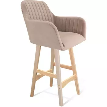 Стул полубарный Sheffilton SHT-ST38-1/S65-1 латте/прозрачный лак