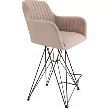 Стул полубарный Sheffilton SHT-ST38-1/S66-1 латте/черный муар