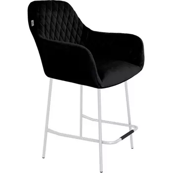 Стул полубарный Sheffilton SHT-ST38/S29-1 ночное затмение/хром лак