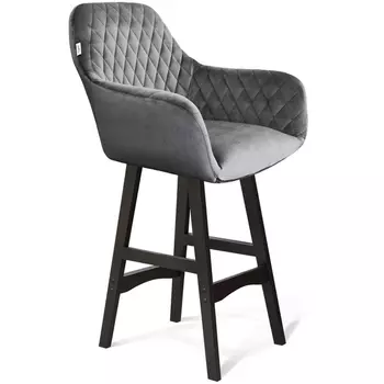 Стул полубарный Sheffilton SHT-ST38/S65-1 угольно-серый/венге