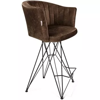 Стул полубарный Sheffilton SHT-ST42-1/S66-1 кофейный трюфель/черный муар от фабрики Sheffilton