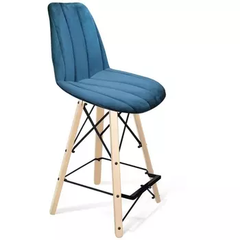 Стул полубарный SHT-ST29-C1/S80-1 морская глубина/прозрачный лак/черный от фабрики Sheffilton