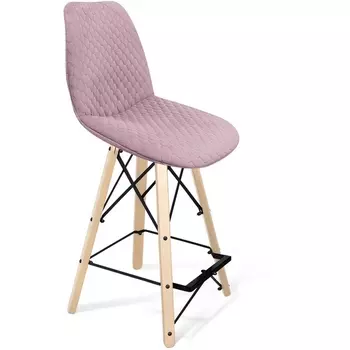 Стул полубарный SHT-ST29-C22/S80-1 розовый зефир/прозрачный лак/черный муар от фабрики Sheffilton