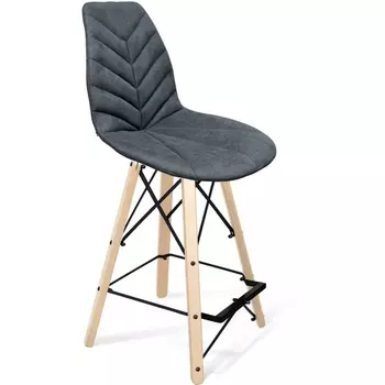 Стул полубарный SHT-ST29-C4/S80-1 графит/прозрачный лак/чёрный от фабрики Sheffilton