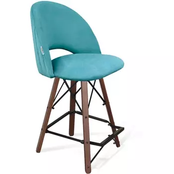 Стул полубарный SHT-ST34-1/S80-1 голубая пастель/темный орех/черный от фабрики Sheffilton