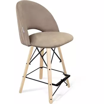 Стул полубарный SHT-ST34-1/S80-1 латте/прозрачный лак/чёрный от фабрики Sheffilton