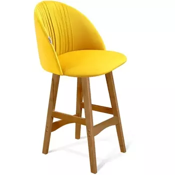 Стул полубарный SHT-ST35-1/S65-1 имперский жёлтый/светлый орех от фабрики Sheffilton