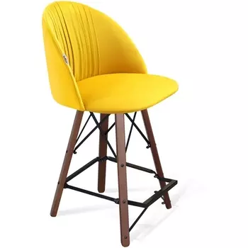 Стул полубарный SHT-ST35-1/S80-1 имперский желтый/темный орех/черный от фабрики Sheffilton