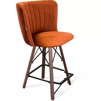 Стул полубарный SHT-ST36-1/S80-1 песчаная буря/темный орех/черный муар от фабрики Sheffilton