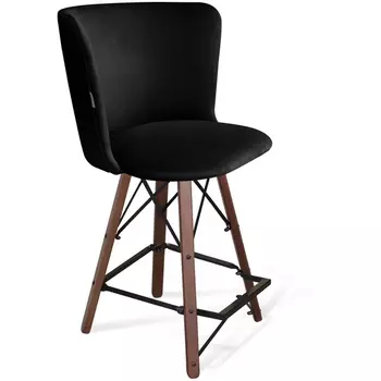 Стул полубарный SHT-ST36/S80-1 ночное затмение/темный орех/черный от фабрики Sheffilton