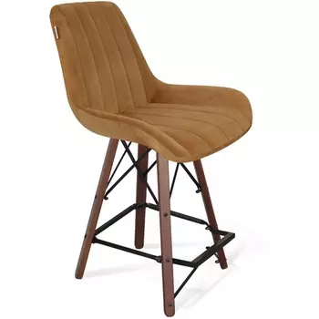 Стул полубарный SHT-ST37/S80-1 горчичный/темный орех/черный от фабрики Sheffilton