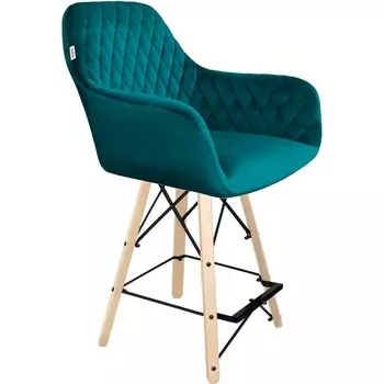 Стул полубарный SHT-ST38/S80-1 альпийский бирюзовый/прозр. лак/черный от фабрики Sheffilton