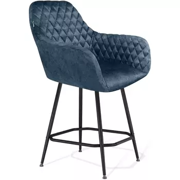 Стул полубарный синий пепел/черный муар Sheffilton SHT-ST38/S131-1 1337083301