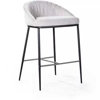 Стул полубарный Top Concept Barkley, микровелюр серый