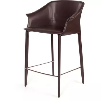 Стул полубарный Top Concept GIO, кожа коричневый