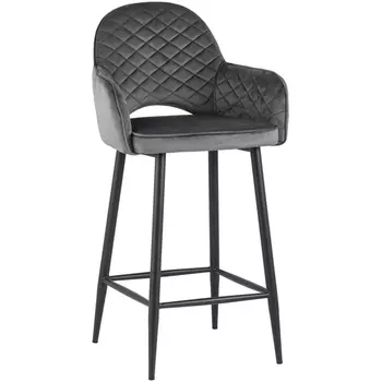 Стул полубарный Stool Group Венера диамант велюр серый УТ000004925
