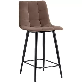 Стул полубарный Stool Group Джанго велюр коричневый высота сиденья 60 см УТ000036035