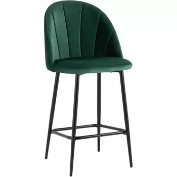 Стул полубарный Stool Group Логан велюр зелёный УТ000035465