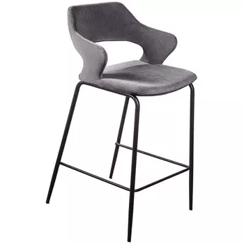 Стул полубарный Woddy, бархат антрацит Top Concept WODDY 2001000000000