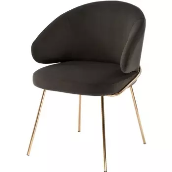 Стул-полукресло Bradex Home Emil графит с золотыми ножками (RF 0544)