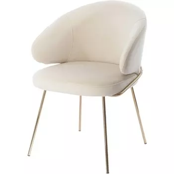 Стул-полукресло Bradex Home Emil кремовый с золотыми ножками (RF 0545)