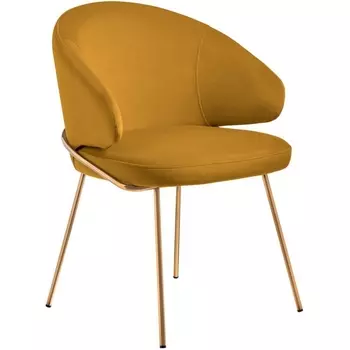 Стул-полукресло Bradex Home Emil медовый с золотыми ножками (RF 0647)