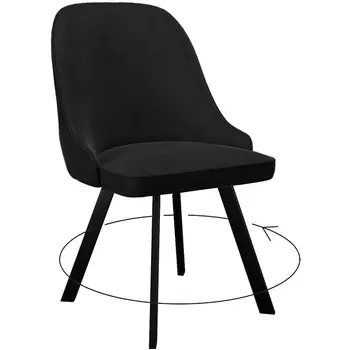 Стул поворотный, К21 черный, ножки черные Dikline 00-00062909