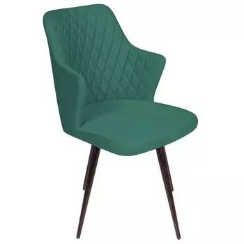 Стул поворотный на 360 градусов Top Concept Hunt ромб, бархат зеленый 19 / чёрный конус