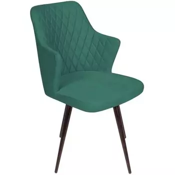 Стул поворотный на 90 градусов Top Concept, функция возврата, антишум Hunt ромб, бархат зеленый 19 / черный конус