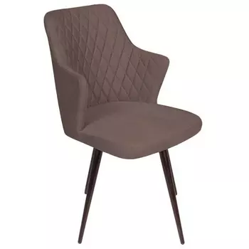 Стул поворотный на градусов, функция возврата, антишум ромб, бархат антрацит / чёрный конус Top Concept Hunt 80601