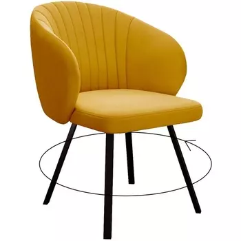 Стул поворотный, Z280 апельсин, ножки черные Dikline 00-00061604