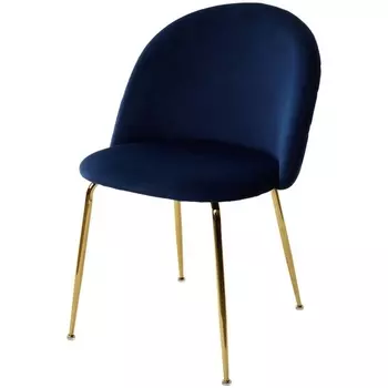 Стул BLUVEL-86 BLUE / золотой каркас M-City PRESLEY 628M03724